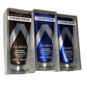 New! Almay 24-Hour Wear Velvet Foil Cream Eyeshadow- Pack Of 3